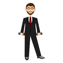 Isolarted businessman illustration