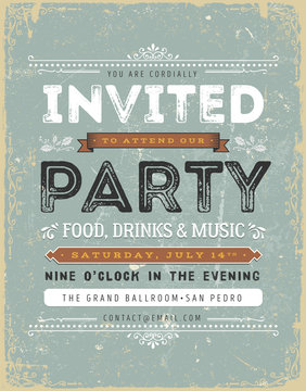 Vintage Invitation Sign