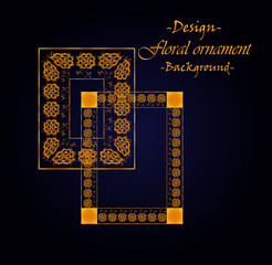 The design of the framework on the basis of floral ornament