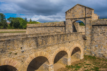 The citadel, a pentagonal star fort. Pamplona (Iruña), the historical capital of Navarre, Spain
