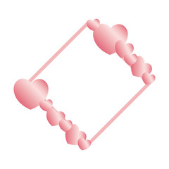 Hearts and love frame