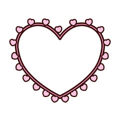 Hearts and love frame