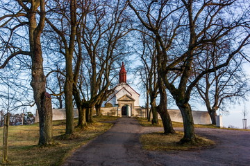 Obraz premium Church of the Holy Trinity. South Bohemian region. Czech Republic.
