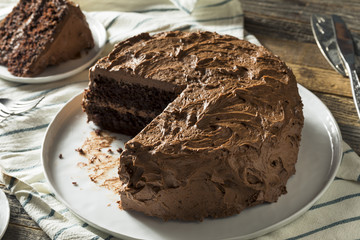 Sweet Homemade Dark Chocolate Layer Cake
