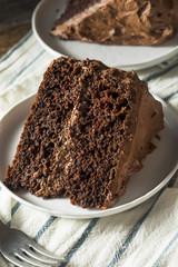 Sweet Homemade Dark Chocolate Layer Cake
