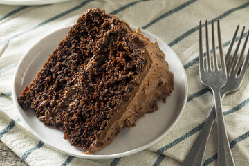 Sweet Homemade Dark Chocolate Layer Cake