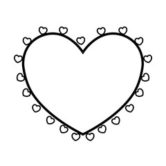 Hearts and love frame