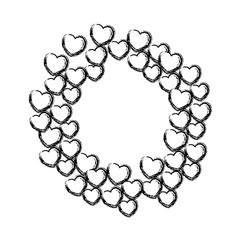 Hearts and love frame