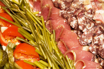 cold cuts at a picnic outside