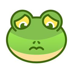 Frog Sad Expression Emoticon