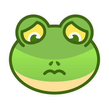 Frog Sad Expression Emoticon