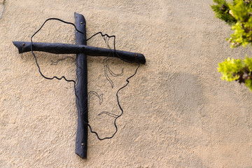 Afrika mit Kreuz