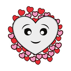 Hearts and love cartoon