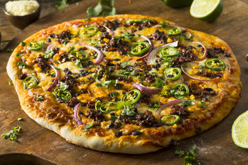 Homemade Spicy Mexican Taco PIzza