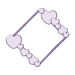 Hearts and love frame