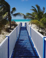 Foto op Plexiglas Steg auf Cayo Coco, Kuba, Karibik © franziskahoppe