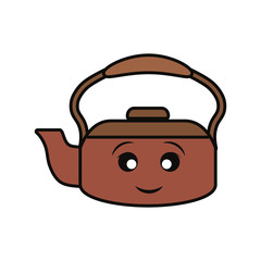 Kettle kitchen utensil smiling cartoon