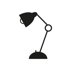 Lamp for school black icon