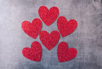 Glitter Hearts Valentine