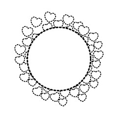 Hearts and love frame