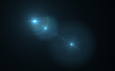abstract lens flare light over back background . Easy add to layer in screen mode