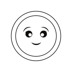 Fototapeta premium Target dartboard symbol smiling cartoon