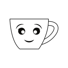 Mug porcelain cup smiling cartoon