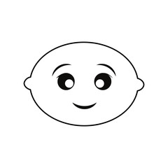 Lemon citric fruit smiling cartoon