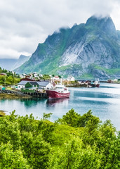 Fototapeta premium Reine, Lofoten Islands, Nordland, Norway. 
