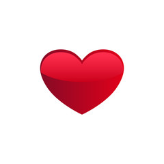 Icon of a red heart on a white background