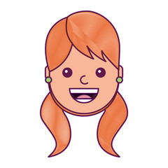 woman face smiling happy expression image vector illustration drawing design