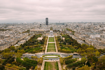 View of Paris, France from Eiffel Tower