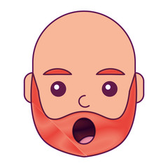 surprised man face expresion facial style vector illustration drawing design