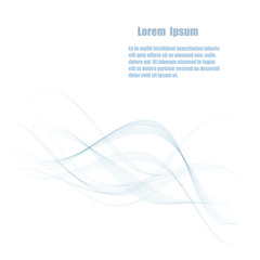 Wave with shadow.Abstract blue lines on a white background. Line art. Vector illustration. Colorful shiny wave with lines created using blend tool. Curved wavy line,smooth stripe.