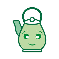 Kettle kitchen utensil smiling cartoon