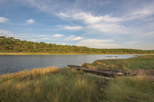 A lagoa Cuanavale (nascente do rio Cuanavale) na prov&iacute;ncia do Moxico em Angola