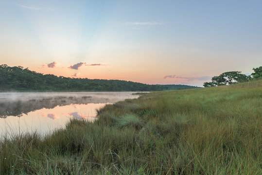 A lagoa Cuanavale (nascente do rio Cuanavale) na prov&iacute;ncia do Moxico em Angola