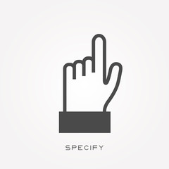 Silhouette icon specify