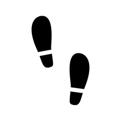 Imprint shoes vector icon