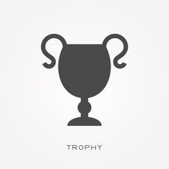 Silhouette icon trophy