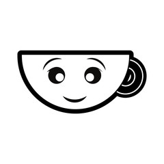 Mug porcelain cup smiling cartoon
