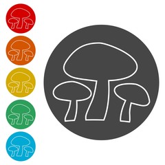 Mushrooms vector flat icon 