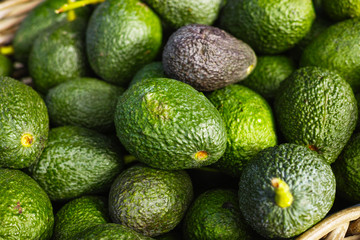 Fresh ripe green organic avocados new harvest © barmalini