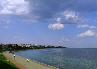 Panorama promenade of the seaside town