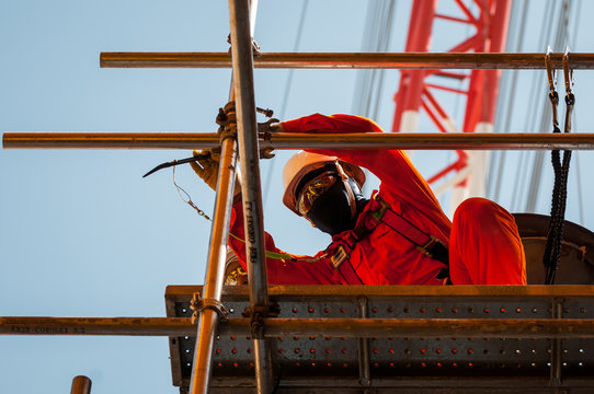 Offshore worker in the oil and gas industry in Angola