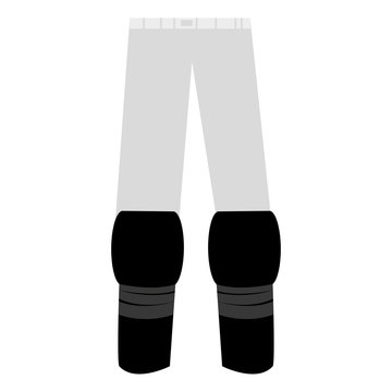 hockey pants white black simple design clip art preview