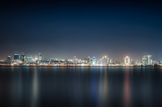 Luanda capital city of Angola at night