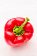 red paprika on a white background