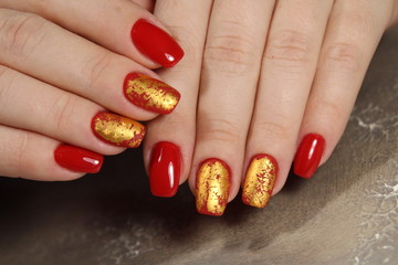 fashionable red manicure
