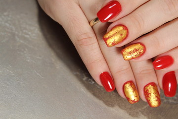 fashionable red manicure